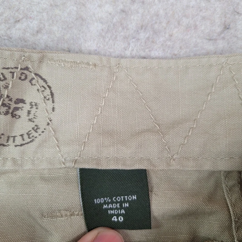 Eddie Bauer Cargo Shorts Mens 40 Canvas Khaki‎ Utility Pockets 12